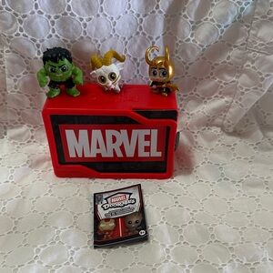 Marvel Doorables with Hulk, Loki, and Goat Figures